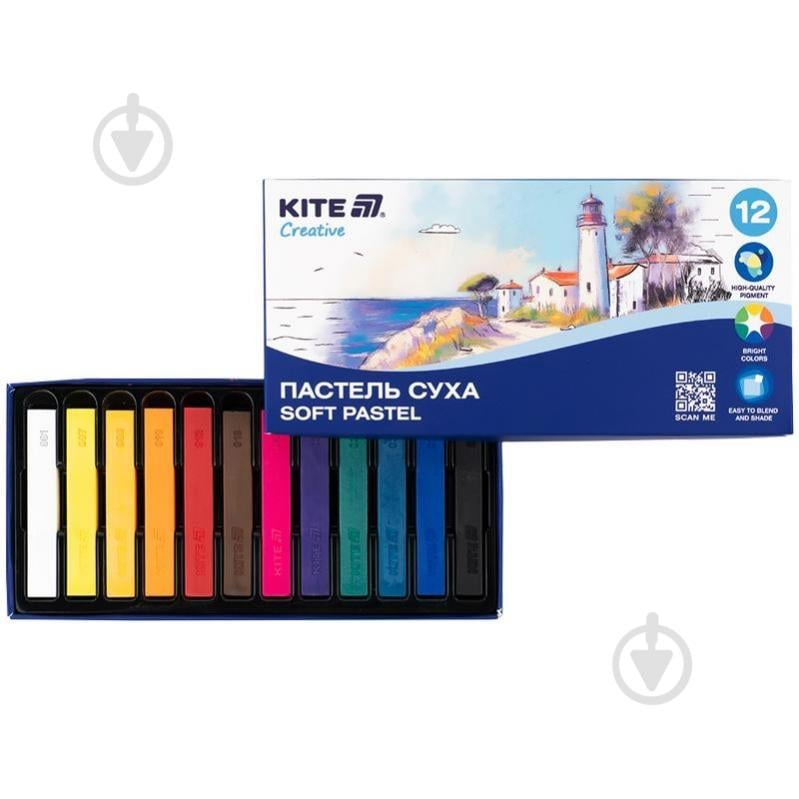 Пастель сухая Creative KITE K-201-12 12 шт. - фото 2