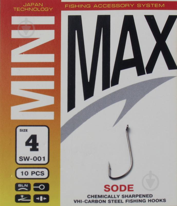 Крючок MiniMax Sode №4 10 шт. SW001-4 - фото 1