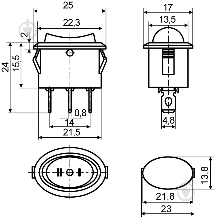 Кнопка Аско-Укрем KCD1-9-103 B/B A0140040089 - фото 3