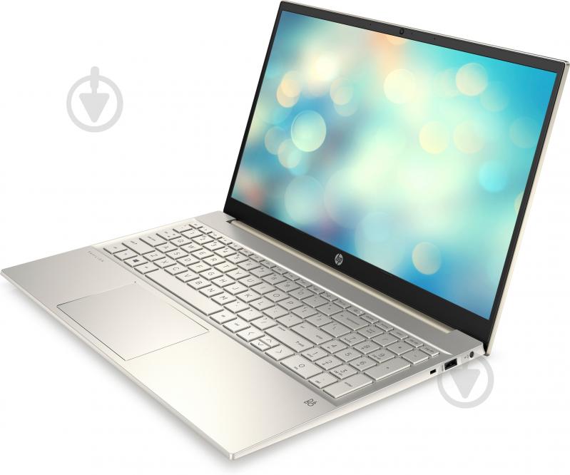 Ноутбук HP Pavilion 15-eh1013ua 15.6" FHD IPS AG, AMD R3-5300U, 8GB, F512GB, UMA, DOS, золотистий - фото 2