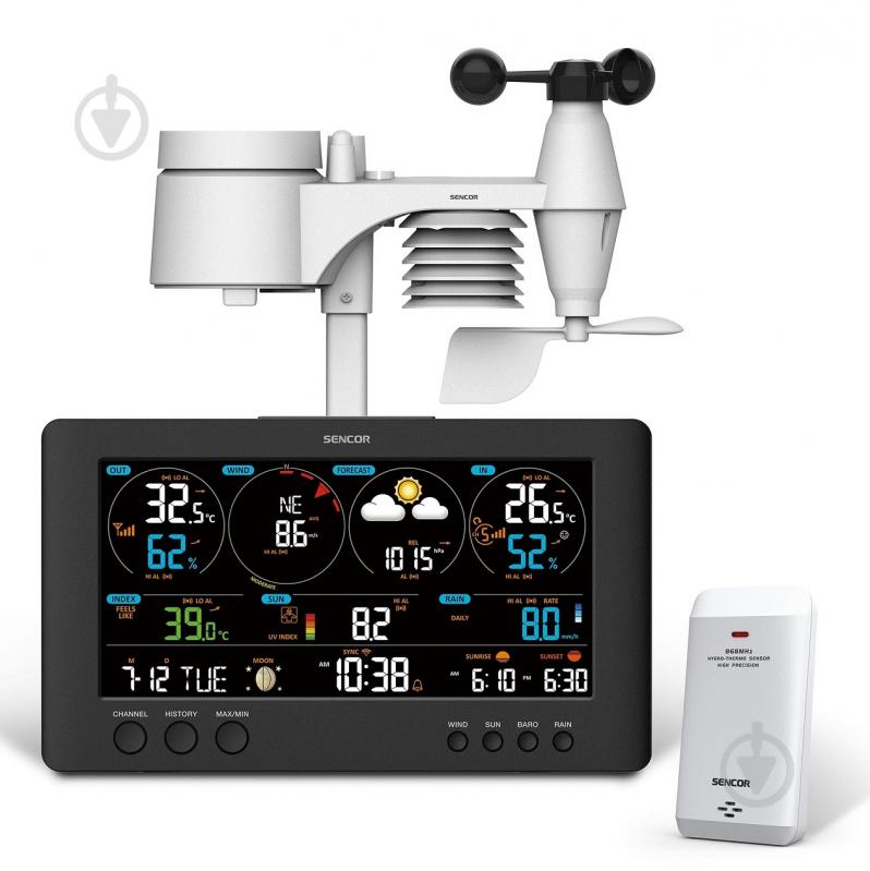 Метеостанция Sencor SWS12500WIFI - фото 2 Метеостанция Sencor SWS12500WIFI - фото 2