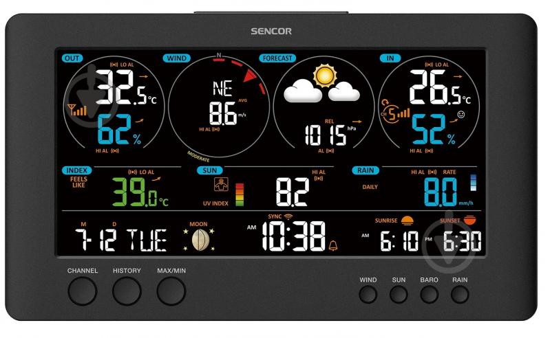 Метеостанция Sencor SWS12500WIFI - фото 5 Метеостанция Sencor SWS12500WIFI - фото 5
