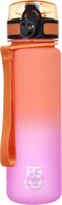 Бутылка для воды Flamberg Premium Fusion 500 мл оранжевый с розовым - фото 2