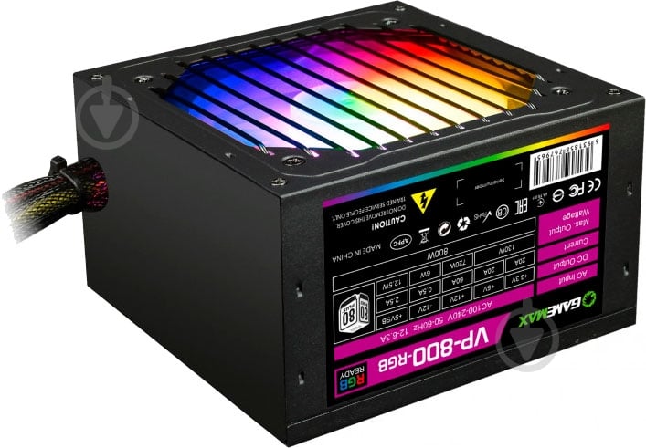 Блок питания GameMax VP-800-RGB 800 Вт - фото 1 Блок питания GameMax VP-800-RGB 800 Вт - фото 1