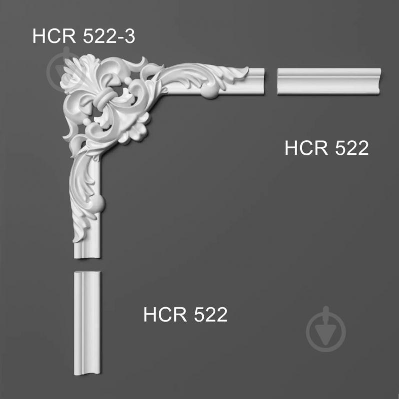 Угловой элемент ELITE DECOR HCR 522-3 260x28x260 мм - фото 2 Угловой элемент ELITE DECOR HCR 522-3 260x28x260 мм - фото 2