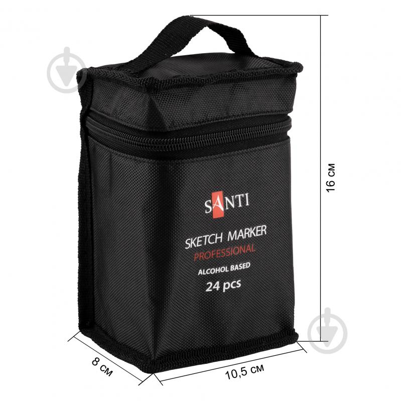 Набор спиртовых маркеров Santi в сумке 24 шт. 390777 - фото 3