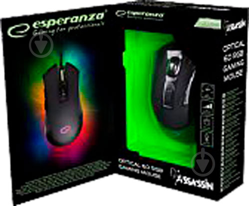 Мышь Esperanza MX601 Assassin Mouse black - фото 4