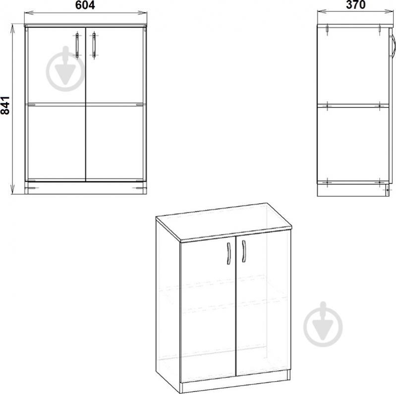 УЦЕНКА! Шкаф Компанит КШ-17 дуб сонома (УЦ №75) - фото 6 УЦЕНКА! Шкаф Компанит КШ-17 дуб сонома (УЦ №75) - фото 6