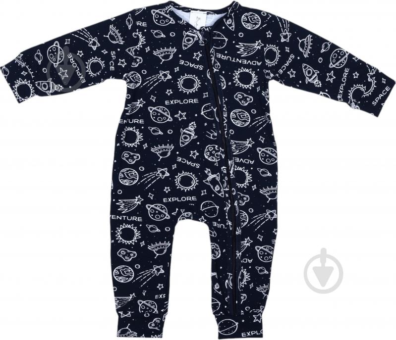 Комбинезон для мальчика Bambinelli Космос р.86 темно-синий 0302 - фото 1 Комбинезон для мальчика Bambinelli Космос р.86 темно-синий 0302 - фото 1