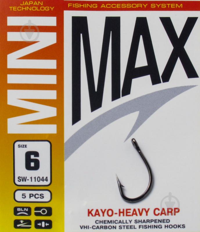 Гачок MiniMax Kayo-Heavy Carp №6 5 шт. SW11044-6 - фото 1