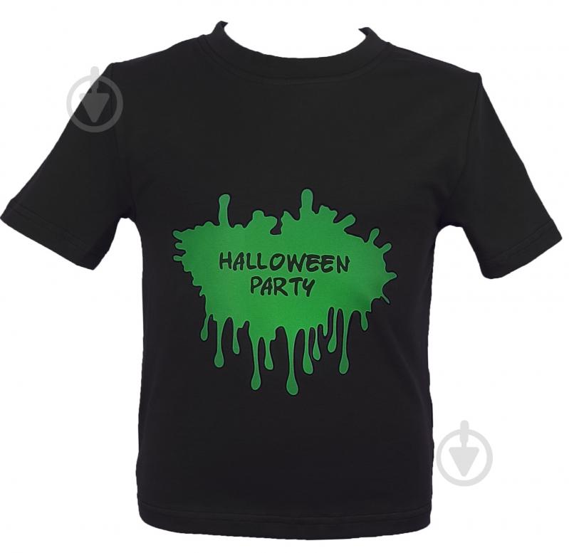 Футболка для дівчаток/для хлопчиків WP Merchandise Halloween Ляпка р.128–134 чорний 22134 - фото 1