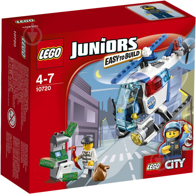 Конструктор LEGO Juniors Погоня на поліцейському вертольоті 10720 - фото 1