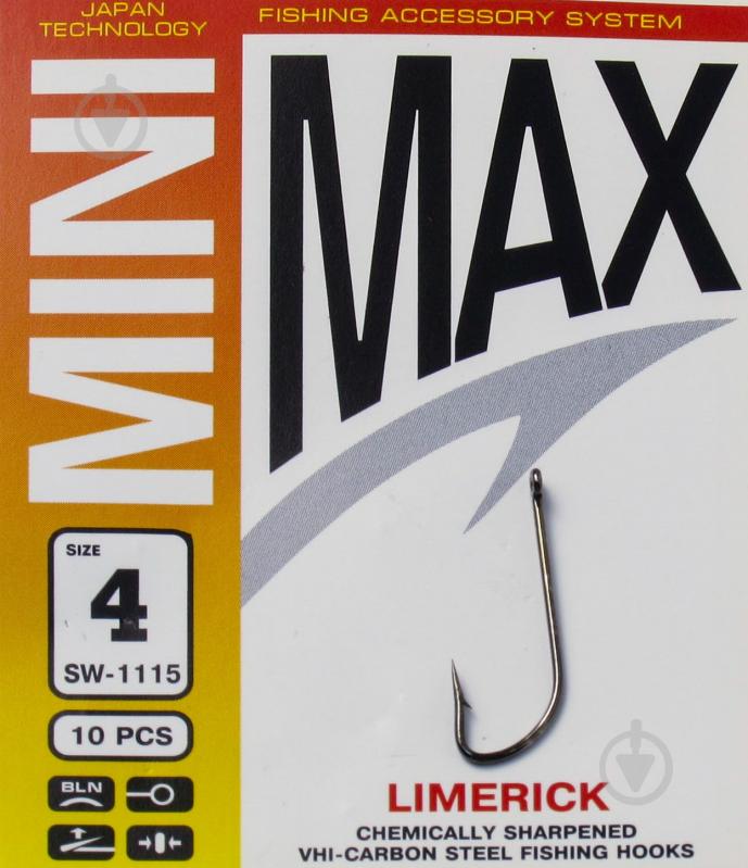 Крючок MiniMax Limerick №4 10 шт. SW1115-4 - фото 1
