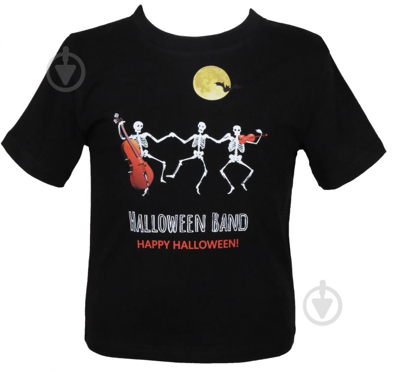 Футболка для девочек/для мальчиков WP Merchandise Halloween Скелеты р.152-158 черный 22158 - фото 1