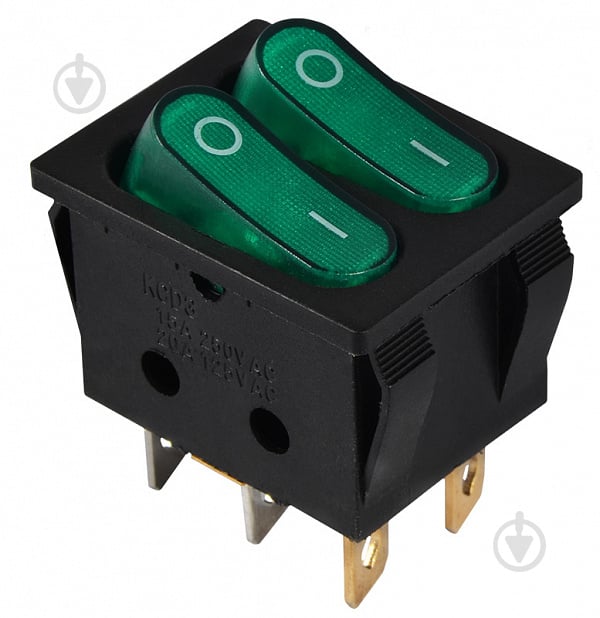 Кнопка Аско-Укрем KCD2-5-2101N GR/B 220V A0140040118 - фото 1