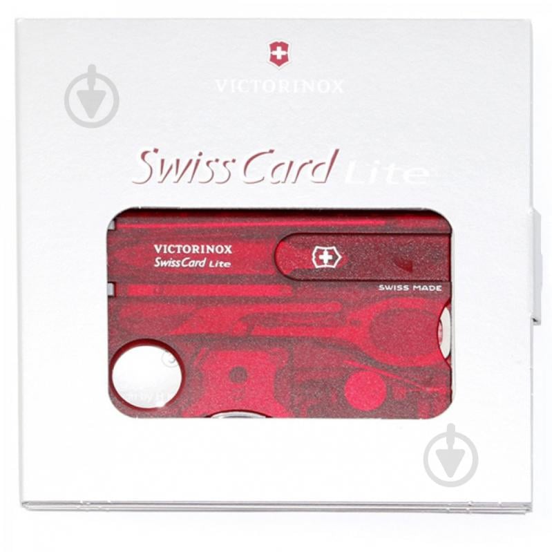 Мультитул Victorinox SwissCard Lite, червоний 0.7300.T - фото 4