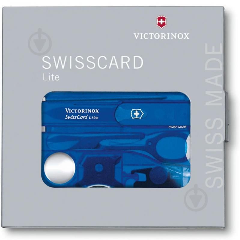 Мультитул Victorinox SwissCard Lite, синій 0.7322.T2 - фото 3