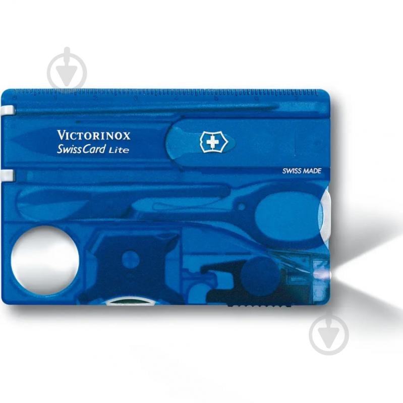 Мультитул Victorinox SwissCard Lite, синій 0.7322.T2 - фото 1