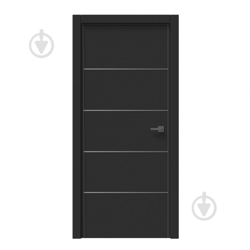 Дверне полотно IN WOOD ET-04 ПГ із чорним молдингом і кромкою 700 мм чорна корка - фото 1 Дверне полотно IN WOOD ET-04 ПГ із чорним молдингом і кромкою 700 мм чорна корка - фото 1