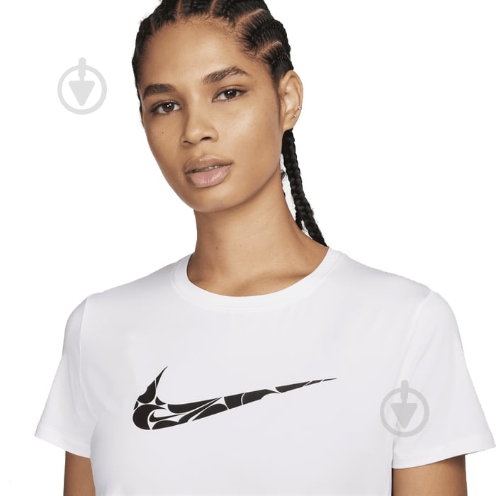 Футболка Nike W NK ONE SWSH HBR DF SS TOP FN2618-100 р.XS белый - фото 3