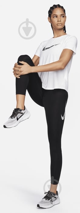 Футболка Nike W NK ONE SWSH HBR DF SS TOP FN2618-100 р.XS белый - фото 4