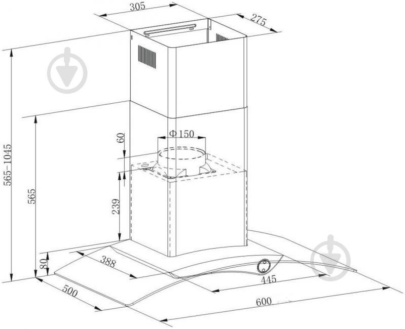 Витяжка Pyramida CD 60 WHITE - фото 8