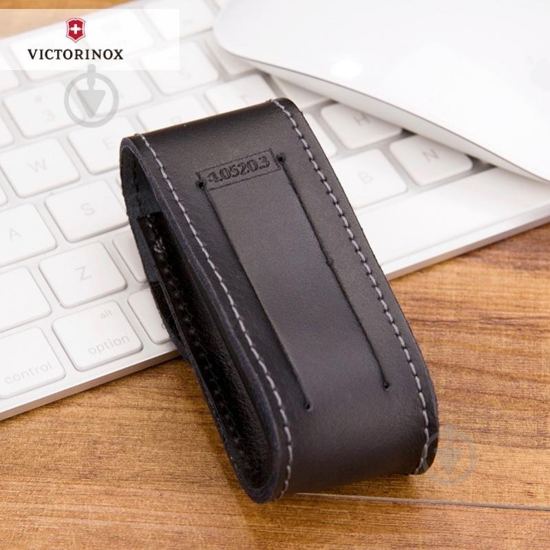 Чехол Victorinox для ножа на пояс, 4.0520.3, кожа, чёрный, (84-91мм) 2-4 слоя - фото 3