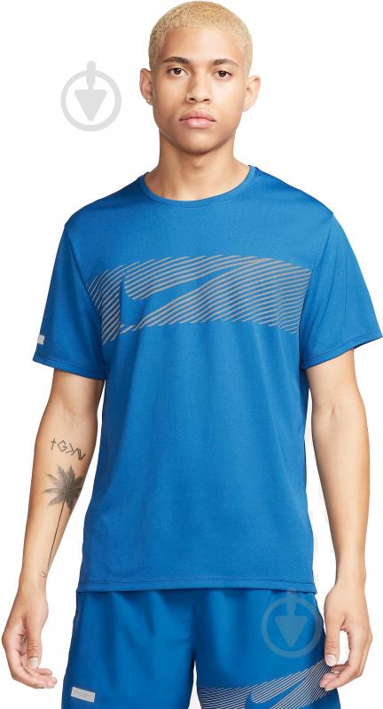 Футболка Nike M NK FLASH MILER TOP FN3051-476 р.2XL синий - фото 1