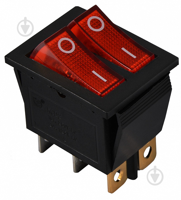 Кнопка Аско-Укрем KCD2-2101N R/B 220V A0140040109 - фото 1