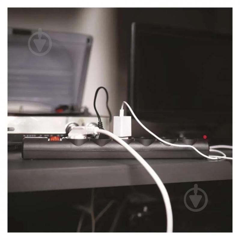 Мережевий фільтр Emos 10 A 2300 Вт із заземленням 6 гн. чорний 1,5 м P54218 - фото 10