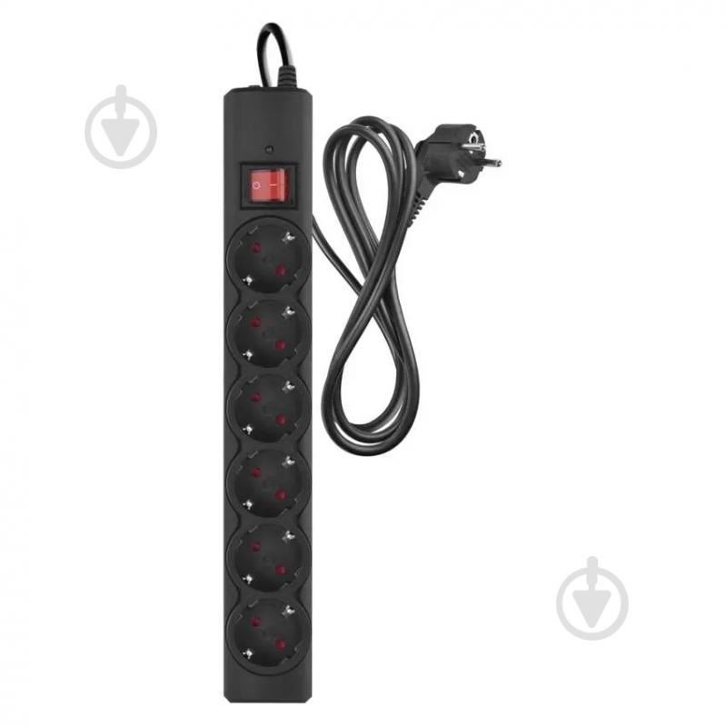 Мережевий фільтр Emos 10 A 2300 Вт із заземленням 6 гн. чорний 1,5 м P54218 - фото 2