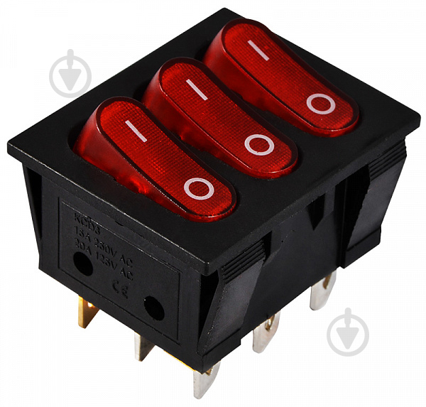 Кнопка Аско-Укрем KCD2-3101N R/B 220V A0140040120 - фото 1