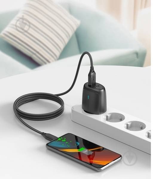 Кабель Xo NB235 Zebra Series Braided USB-A to Micro 1 м черный (NB235_M_Black) - фото 2