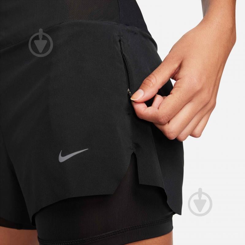 Шорты Nike W NK SWIFT DF MR 3IN 2N1 SHORT DX1029-010 р. S черный - фото 5