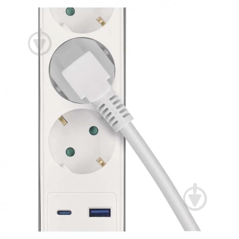 Удлинитель Emos 16 A 3680 Вт 1хUSB-A 1хUSB-C с заземлением 5 гн. белый 3 м P1523FC - фото 14 Удлинитель Emos 16 A 3680 Вт 1хUSB-A 1хUSB-C с заземлением 5 гн. белый 3 м P1523FC - фото 14
