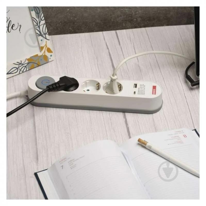 Удлинитель Emos 16 A 3680 Вт 1хUSB-A 1хUSB-C с заземлением 5 гн. белый 3 м P1523FC - фото 15 Удлинитель Emos 16 A 3680 Вт 1хUSB-A 1хUSB-C с заземлением 5 гн. белый 3 м P1523FC - фото 15