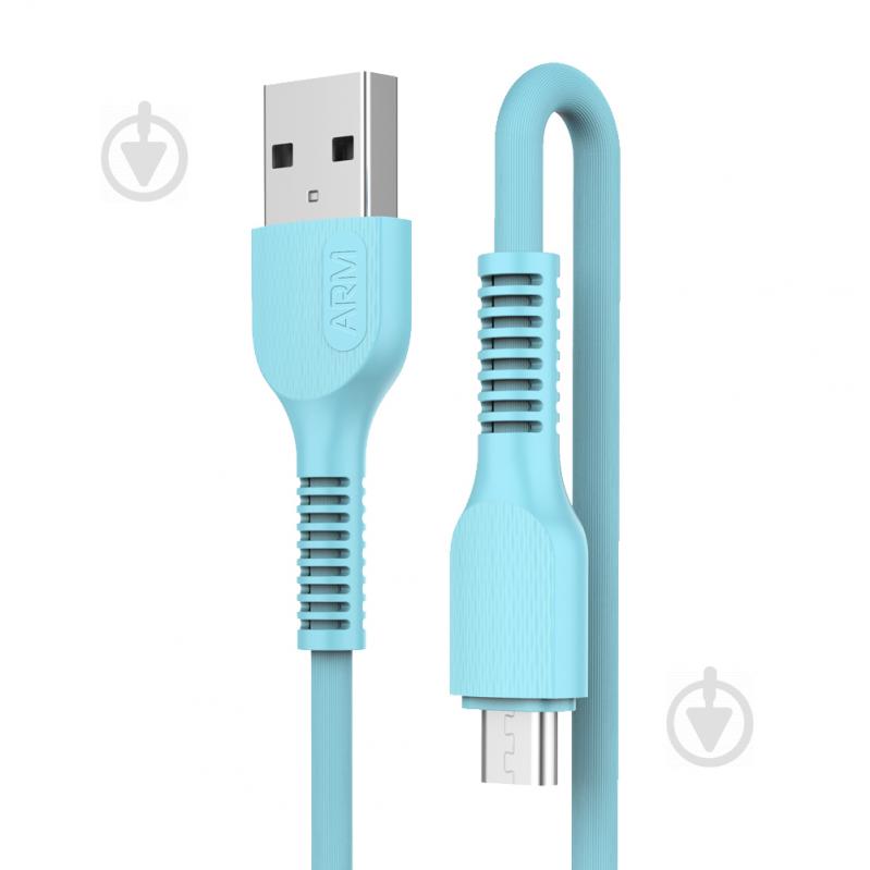 Кабель Armorstandart AR88 USB to micro USB 2,4A синій (ARM60005) - фото 1