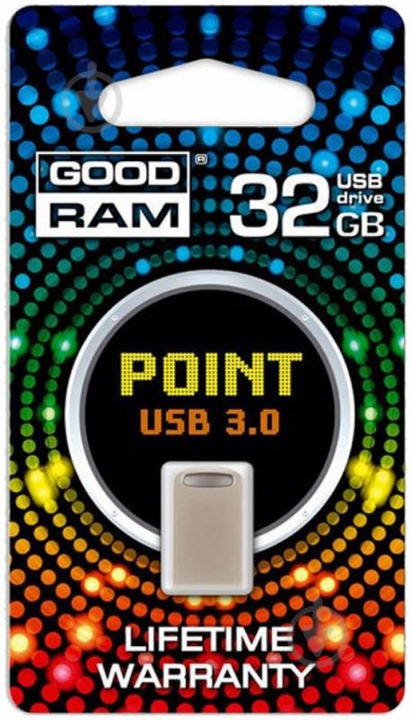 Флеш-память USB GOODRAM Point 32 ГБ USB 3.0 silver (PD32GH3GRPOSR10) - фото 3 Флеш-память USB GOODRAM Point 32 ГБ USB 3.0 silver (PD32GH3GRPOSR10) - фото 3