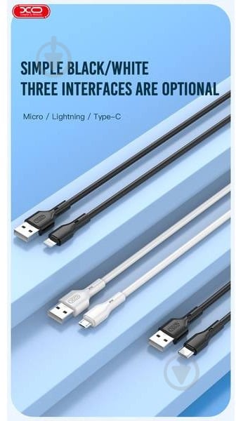 Кабель Xo NB230 Rock Series USB-A to Micro 1 м белый (NB230_M_White) - фото 2 Кабель Xo NB230 Rock Series USB-A to Micro 1 м белый (NB230_M_White) - фото 2