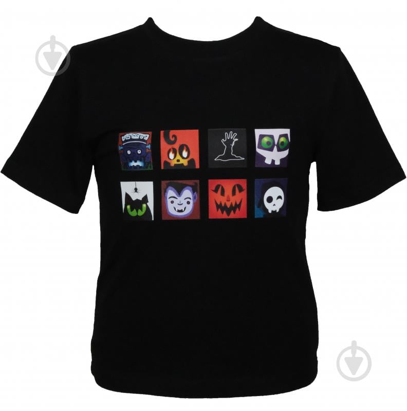 Футболка для девочек/для мальчиков WP Merchandise Halloween Монстро-кубики р.152-158 черный 22158 - фото 1