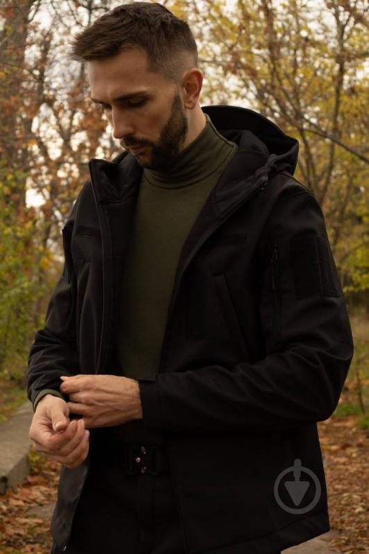 Куртка мужская демисезонная LOGOS-Tac тактическая "Softshell" теплая, под шеврон 04-07-00-0012 р.XL черная - фото 8