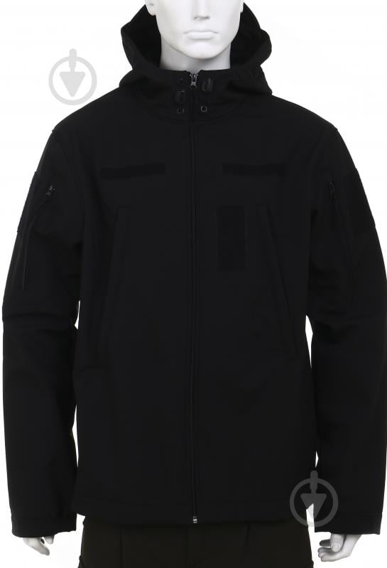 Куртка мужская демисезонная LOGOS-Tac тактическая "Softshell" теплая, под шеврон 04-07-00-0012 р.XL черная - фото 2