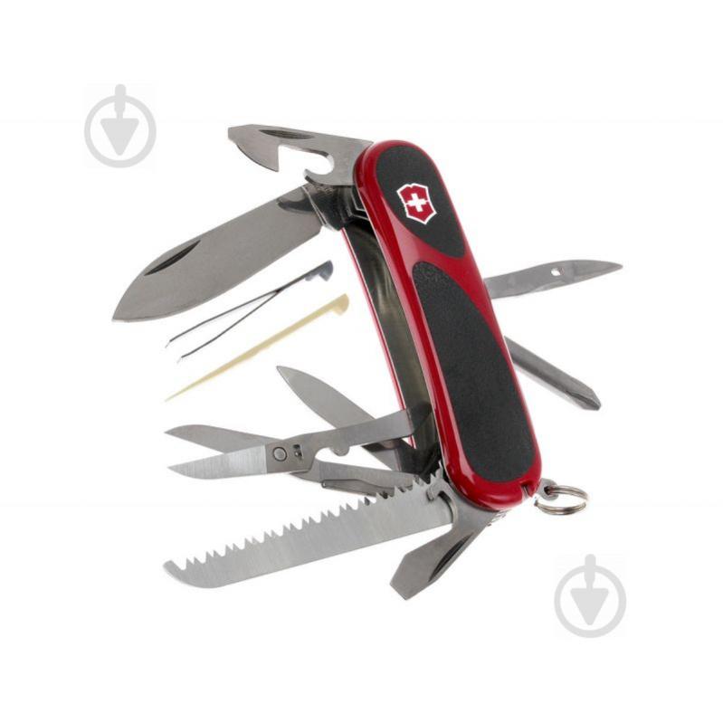 Ніж швейцарський Victorinox Delemont EvoGrip 18 red/black 2.4913.C - фото 2