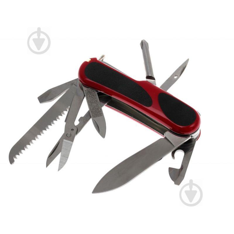 Ніж швейцарський Victorinox Delemont EvoGrip 18 red/black 2.4913.C - фото 3