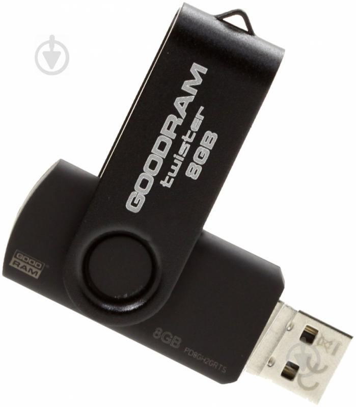 Флеш-пам'ять USB GOODRAM Twister 8 ГБ USB 2.0 black (PD8GH2GRTSKKR9) - фото 1