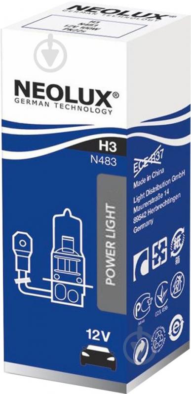 Автолампа галогенна Neolux H3 1 шт.(NE N483) - фото 1