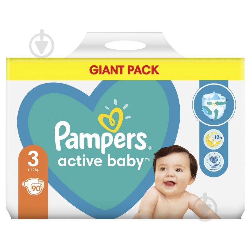 Підгузки Pampers Active Baby 3 6-10 кг 90 шт. - фото 1