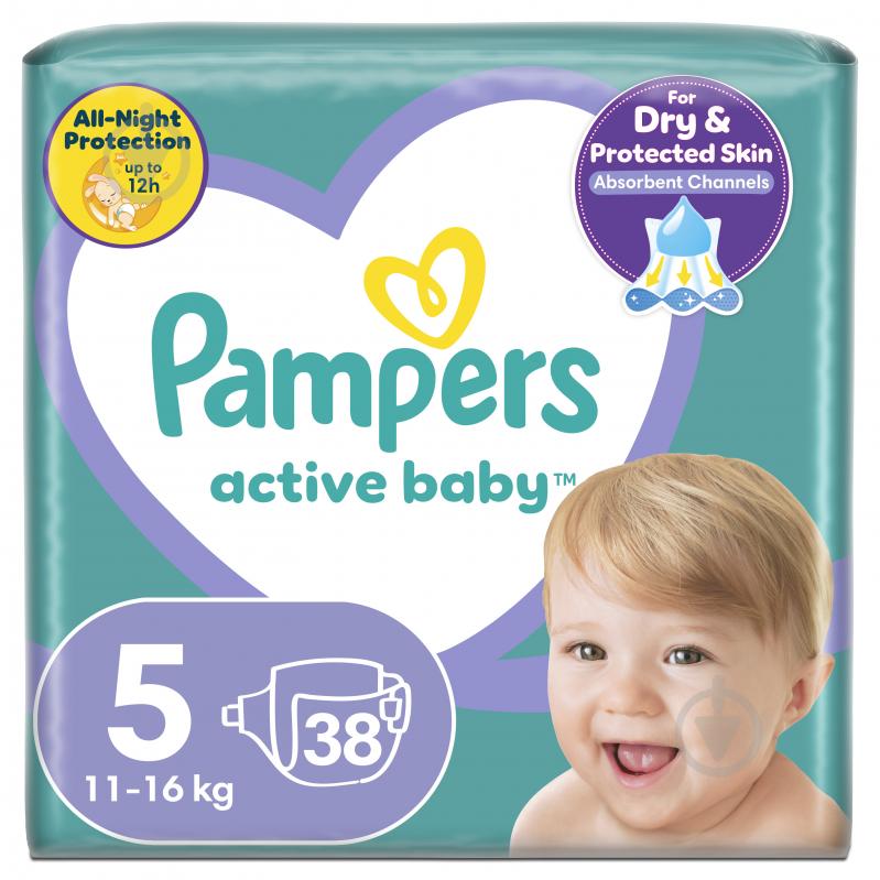 Подгузники Pampers Active Baby 5 11-16 кг 38 шт. - фото 1