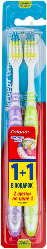 Зубна щітка Colgate Эксперт Чистоты 1+1 середньої жорсткості - фото 1