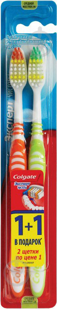 Зубна щітка Colgate Эксперт Чистоты 1+1 середньої жорсткості - фото 2